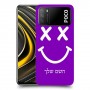 סמיילי כיסוי מגן קשיח בעיצוב אישי עם השם שלך ל Xiaomi Poco M3 יחידה אחת סקרין מובייל