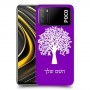 עץ כיסוי מגן קשיח בעיצוב אישי עם השם שלך ל Xiaomi Poco M3 יחידה אחת סקרין מובייל