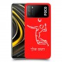 שחקן כדורעף כיסוי מגן קשיח בעיצוב אישי עם השם שלך ל Xiaomi Poco M3 יחידה אחת סקרין מובייל