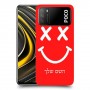 סמיילי כיסוי מגן קשיח בעיצוב אישי עם השם שלך ל Xiaomi Poco M3 יחידה אחת סקרין מובייל