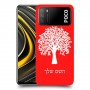 עץ כיסוי מגן קשיח בעיצוב אישי עם השם שלך ל Xiaomi Poco M3 יחידה אחת סקרין מובייל