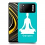 יוגה כיסוי מגן קשיח בעיצוב אישי עם השם שלך ל Xiaomi Poco M3 יחידה אחת סקרין מובייל