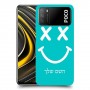 סמיילי כיסוי מגן קשיח בעיצוב אישי עם השם שלך ל Xiaomi Poco M3 יחידה אחת סקרין מובייל