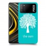 עץ כיסוי מגן קשיח בעיצוב אישי עם השם שלך ל Xiaomi Poco M3 יחידה אחת סקרין מובייל