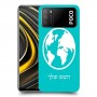 עולם כיסוי מגן קשיח בעיצוב אישי עם השם שלך ל Xiaomi Poco M3 יחידה אחת סקרין מובייל