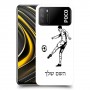 שחקן כדורגל כיסוי מגן קשיח בעיצוב אישי עם השם שלך ל Xiaomi Poco M3 יחידה אחת סקרין מובייל