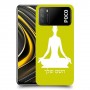יוגה כיסוי מגן קשיח בעיצוב אישי עם השם שלך ל Xiaomi Poco M3 יחידה אחת סקרין מובייל