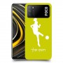 כדורגל - אישה כיסוי מגן קשיח בעיצוב אישי עם השם שלך ל Xiaomi Poco M3 יחידה אחת סקרין מובייל