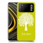 עץ כיסוי מגן קשיח בעיצוב אישי עם השם שלך ל Xiaomi Poco M3 יחידה אחת סקרין מובייל