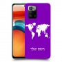 מפת העולם כיסוי מגן קשיח בעיצוב אישי עם השם שלך ל Xiaomi Poco X3 GT יחידה אחת סקרין מובייל