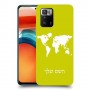 מפת העולם כיסוי מגן קשיח בעיצוב אישי עם השם שלך ל Xiaomi Poco X3 GT יחידה אחת סקרין מובייל