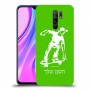 ילד סקייטבורד כיסוי מגן קשיח בעיצוב אישי עם השם שלך ל Xiaomi Redmi 9 יחידה אחת סקרין מובייל
