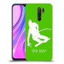 סקִי כיסוי מגן קשיח בעיצוב אישי עם השם שלך ל Xiaomi Redmi 9 יחידה אחת סקרין מובייל