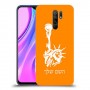 פסל החירות כיסוי מגן קשיח בעיצוב אישי עם השם שלך ל Xiaomi Redmi 9 יחידה אחת סקרין מובייל