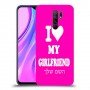 אוהב את החברה שלי כיסוי מגן קשיח בעיצוב אישי עם השם שלך ל Xiaomi Redmi 9 יחידה אחת סקרין מובייל