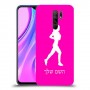 ג'וגלין - אישה כיסוי מגן קשיח בעיצוב אישי עם השם שלך ל Xiaomi Redmi 9 יחידה אחת סקרין מובייל