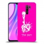 פסל החירות כיסוי מגן קשיח בעיצוב אישי עם השם שלך ל Xiaomi Redmi 9 יחידה אחת סקרין מובייל