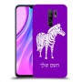זברה כיסוי מגן קשיח בעיצוב אישי עם השם שלך ל Xiaomi Redmi 9 יחידה אחת סקרין מובייל