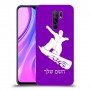 סנובורד כיסוי מגן קשיח בעיצוב אישי עם השם שלך ל Xiaomi Redmi 9 יחידה אחת סקרין מובייל