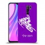 אופנוע שלג כיסוי מגן קשיח בעיצוב אישי עם השם שלך ל Xiaomi Redmi 9 יחידה אחת סקרין מובייל