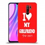 אוהב את החברה שלי כיסוי מגן קשיח בעיצוב אישי עם השם שלך ל Xiaomi Redmi 9 יחידה אחת סקרין מובייל