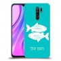 דגים כיסוי מגן קשיח בעיצוב אישי עם השם שלך ל Xiaomi Redmi 9 יחידה אחת סקרין מובייל