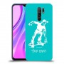 ילד סקייטבורד כיסוי מגן קשיח בעיצוב אישי עם השם שלך ל Xiaomi Redmi 9 יחידה אחת סקרין מובייל