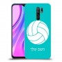 כדורעף - כדור כיסוי מגן קשיח בעיצוב אישי עם השם שלך ל Xiaomi Redmi 9 יחידה אחת סקרין מובייל