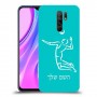 שחקן כדורעף כיסוי מגן קשיח בעיצוב אישי עם השם שלך ל Xiaomi Redmi 9 יחידה אחת סקרין מובייל