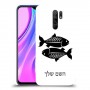 דגים כיסוי מגן קשיח בעיצוב אישי עם השם שלך ל Xiaomi Redmi 9 יחידה אחת סקרין מובייל