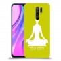 יוגה כיסוי מגן קשיח בעיצוב אישי עם השם שלך ל Xiaomi Redmi 9 יחידה אחת סקרין מובייל