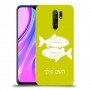דגים כיסוי מגן קשיח בעיצוב אישי עם השם שלך ל Xiaomi Redmi 9 יחידה אחת סקרין מובייל