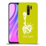 פסל החירות כיסוי מגן קשיח בעיצוב אישי עם השם שלך ל Xiaomi Redmi 9 יחידה אחת סקרין מובייל