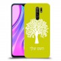 עץ כיסוי מגן קשיח בעיצוב אישי עם השם שלך ל Xiaomi Redmi 9 יחידה אחת סקרין מובייל