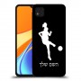 כדורגל - אישה כיסוי מגן קשיח בעיצוב אישי עם השם שלך ל Xiaomi Redmi 9C יחידה אחת סקרין מובייל