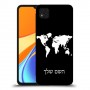מפת העולם כיסוי מגן קשיח בעיצוב אישי עם השם שלך ל Xiaomi Redmi 9C יחידה אחת סקרין מובייל