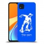 ילד סקייטבורד כיסוי מגן קשיח בעיצוב אישי עם השם שלך ל Xiaomi Redmi 9C יחידה אחת סקרין מובייל