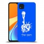 פסל החירות כיסוי מגן קשיח בעיצוב אישי עם השם שלך ל Xiaomi Redmi 9C יחידה אחת סקרין מובייל