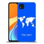 מפת העולם כיסוי מגן קשיח בעיצוב אישי עם השם שלך ל Xiaomi Redmi 9C יחידה אחת סקרין מובייל