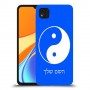סמל יינג יאנג - סין כיסוי מגן קשיח בעיצוב אישי עם השם שלך ל Xiaomi Redmi 9C יחידה אחת סקרין מובייל