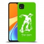 ילד סקייטבורד כיסוי מגן קשיח בעיצוב אישי עם השם שלך ל Xiaomi Redmi 9C יחידה אחת סקרין מובייל