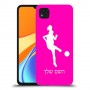 כדורגל - אישה כיסוי מגן קשיח בעיצוב אישי עם השם שלך ל Xiaomi Redmi 9C יחידה אחת סקרין מובייל