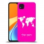מפת העולם כיסוי מגן קשיח בעיצוב אישי עם השם שלך ל Xiaomi Redmi 9C יחידה אחת סקרין מובייל