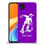 ילד סקייטבורד כיסוי מגן קשיח בעיצוב אישי עם השם שלך ל Xiaomi Redmi 9C יחידה אחת סקרין מובייל