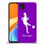 כדורגל - אישה כיסוי מגן קשיח בעיצוב אישי עם השם שלך ל Xiaomi Redmi 9C יחידה אחת סקרין מובייל