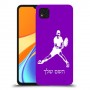 שחקן טניס כיסוי מגן קשיח בעיצוב אישי עם השם שלך ל Xiaomi Redmi 9C יחידה אחת סקרין מובייל