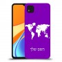 מפת העולם כיסוי מגן קשיח בעיצוב אישי עם השם שלך ל Xiaomi Redmi 9C יחידה אחת סקרין מובייל