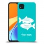 דגים כיסוי מגן קשיח בעיצוב אישי עם השם שלך ל Xiaomi Redmi 9C יחידה אחת סקרין מובייל