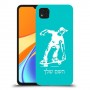 ילד סקייטבורד כיסוי מגן קשיח בעיצוב אישי עם השם שלך ל Xiaomi Redmi 9C יחידה אחת סקרין מובייל