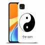 סמל יינג יאנג - סין כיסוי מגן קשיח בעיצוב אישי עם השם שלך ל Xiaomi Redmi 9C יחידה אחת סקרין מובייל